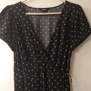 Women's black with polka dots dress